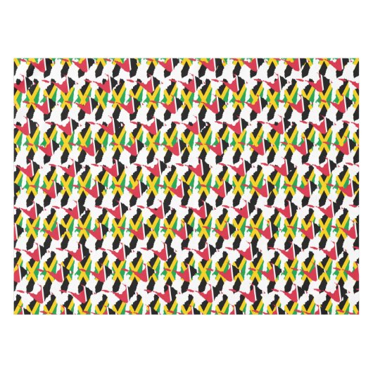 Patriotic Combined JAMAICA TRINIDAD FLAG Tischdecke (Vorderseite (Horizontal))