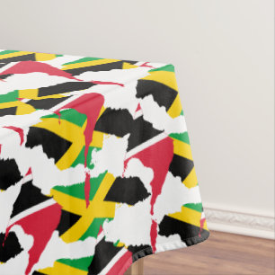 Patriotic Combined JAMAICA TRINIDAD FLAG Tischdecke