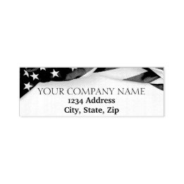 PATRIOTIC Company Name USA Flag Permastempel