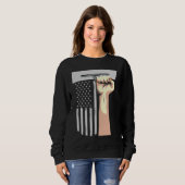 Patriotic Concrete Finisher Construction Worker US Sweatshirt (Vorne ganz)