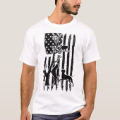 Patriotic Coonhunter Usa Flag Jagd Hundebahn T-Shirt (Vorderseite)