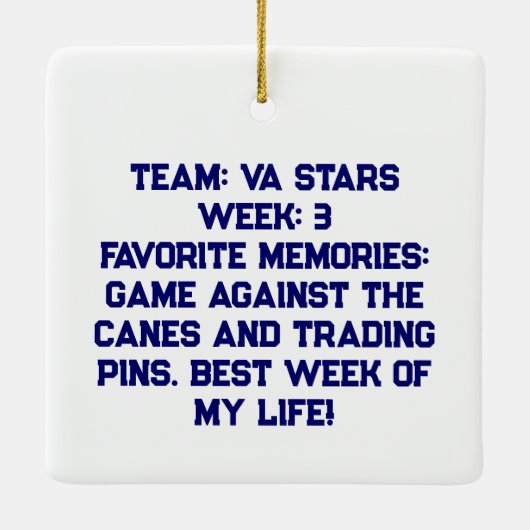 Patriotic Cooperstown Baseball Player Custom Keramikornament (Rückseite)