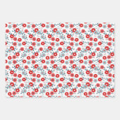 Patriotic Coordinating Print Wrapping Paper Sheets Geschenkpapier Set (Vorderseite)
