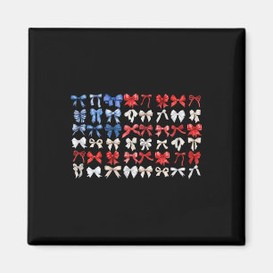Patriotic Coquette Bow 4. Juli USA Flaggen Band Magnet