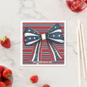 Patriotic Coquette Bow mit US Flagge Serviette (Beispiel)