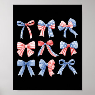 Patriotic Coquette Girly Girl American Flag Bo Poster