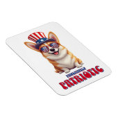 Patriotic Corgi - pawsitiv Patriotic Magnet (Rechte Seite)