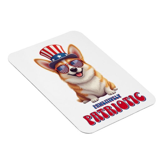 Patriotic Corgi - pawsitiv Patriotic Magnet (Rechte Seite)