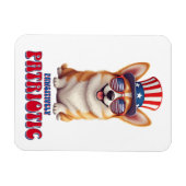 Patriotic Corgi - pawsitiv Patriotic Magnet (Horizontal)