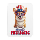 Patriotic Corgi - pawsitiv Patriotic Magnet (Vertikal)