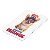 Patriotic Corgi - pawsitiv Patriotic Magnet (Linke Seite)