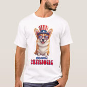 Patriotic Corgi - pawsitiv Patriotic T-Shirt (Vorderseite)