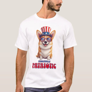 Patriotic Corgi - pawsitiv Patriotic T-Shirt