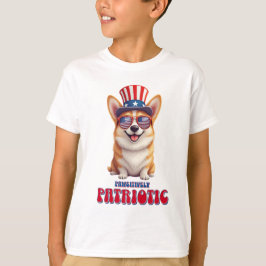 Patriotic Corgi - pawsitiv Patriotic T-Shirt