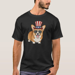 Patriotic Corgi Style T-Shirt
