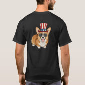 Patriotic Corgi Style T-Shirt (Rückseite)