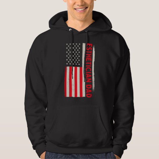 Patriotic Cosmetics Makeup Cosmetologist Esthetici Hoodie (Vorderseite)