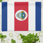 Patriotic Costa Rica Flag Geschirrtuch (Gefaltet)
