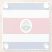 Patriotic Costa Rica Flag Glasuntersetzer (Rückseite)
