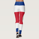Patriotic Costa Rica Flag Leggings (Rückseite)