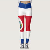 Patriotic Costa Rica Flag Leggings (Vorderseite)