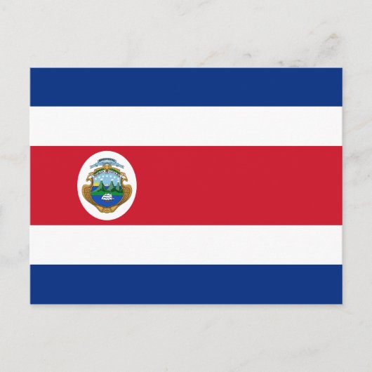 Patriotic Costa Rica Flag Postkarte (Vorderseite)