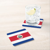 Patriotic Costa Rica Flag Rechteckiger Pappuntersetzer (Vor Ort)