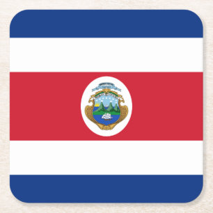 Patriotic Costa Rica Flag Rechteckiger Pappuntersetzer