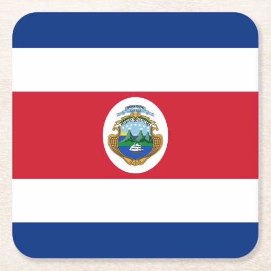 Patriotic Costa Rica Flag Rechteckiger Pappuntersetzer (Vorderseite)