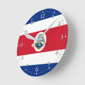 Patriotic Costa Rica Flag Runde Wanduhr (Winkel)