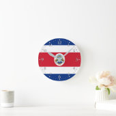 Patriotic Costa Rica Flag Runde Wanduhr (Zuhause)