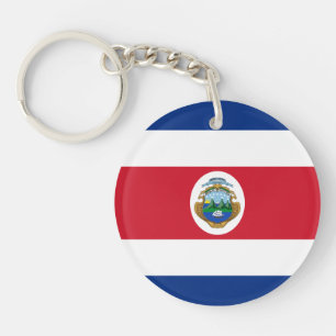 Patriotic Costa Rica Flag Schlüsselanhänger