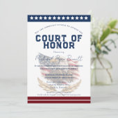 Patriotic Court of Honor Invitation Einladung (Stehend Vorderseite)