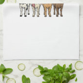 Patriotic Cow Lineup Vintage Vector Shirt Design_1 Geschirrtuch (Gefaltet)