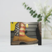 Patriotic Cowboy Boot Postkarte (Stehend Vorderseite)