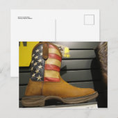 Patriotic Cowboy Boot Postkarte (Vorne/Hinten)