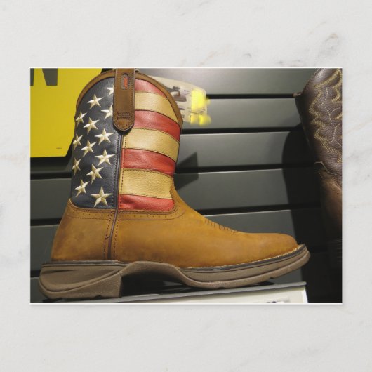 Patriotic Cowboy Boot Postkarte (Vorderseite)