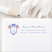 Patriotic Crest Wedding Return Address (Insitu)