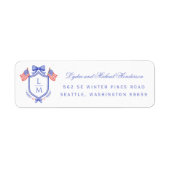 Patriotic Crest Wedding Return Address (Vorne)