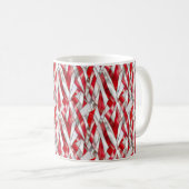 Patriotic Crimson Silver Weave Kaffeetasse (VorderseiteRechts)