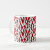 Patriotic Crimson Silver Weave Kaffeetasse (Vorderseite Links)