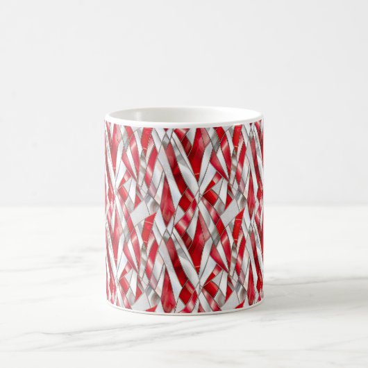 Patriotic Crimson Silver Weave Kaffeetasse (Mittel)