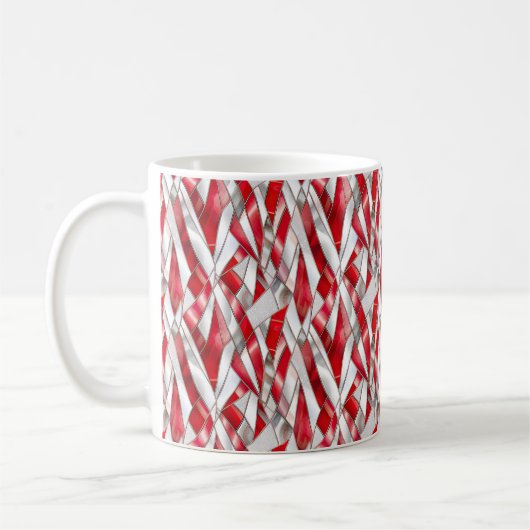 Patriotic Crimson Silver Weave Kaffeetasse (Links)