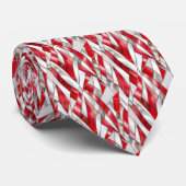 Patriotic Crimson Silver Weave Krawatte (Gerollt)