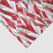 Patriotic Crimson Silver Weave Seidenpapier (Ausschnitt)