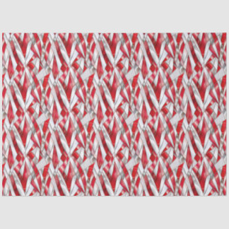 Patriotic Crimson Silver Weave Seidenpapier