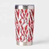 Patriotic Crimson Silver Weave Thermobecher (Vorderseite)