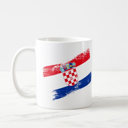 Patriotic Croatia Coffee Mug – Croatian Flag & Cre Kaffeetasse (Links)