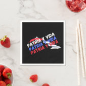 Patriotic Cuba Patria Y Vida Cuban Flag Serviette (Beispiel)