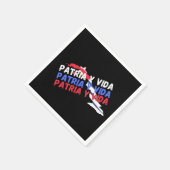 Patriotic Cuba Patria Y Vida Cuban Flag Serviette (Ecke)